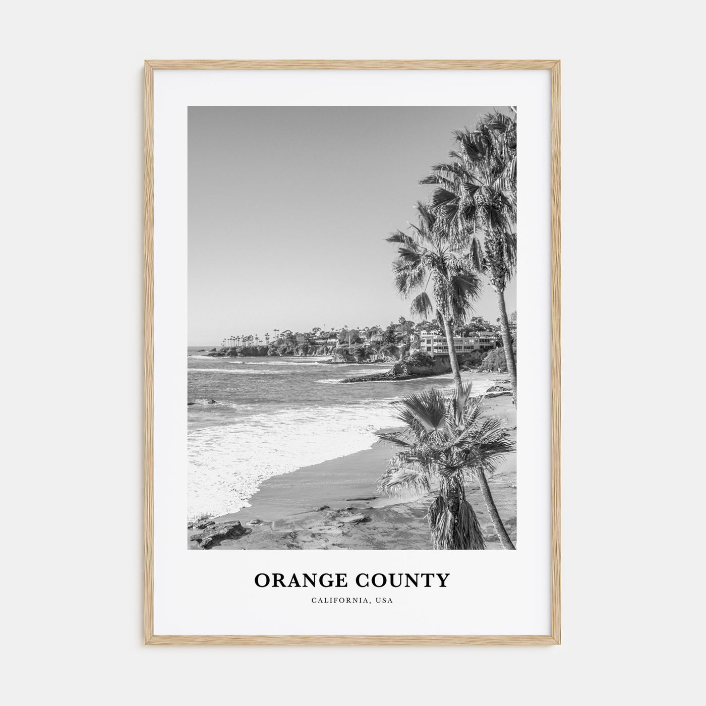 Orange County Portrait B&W Poster