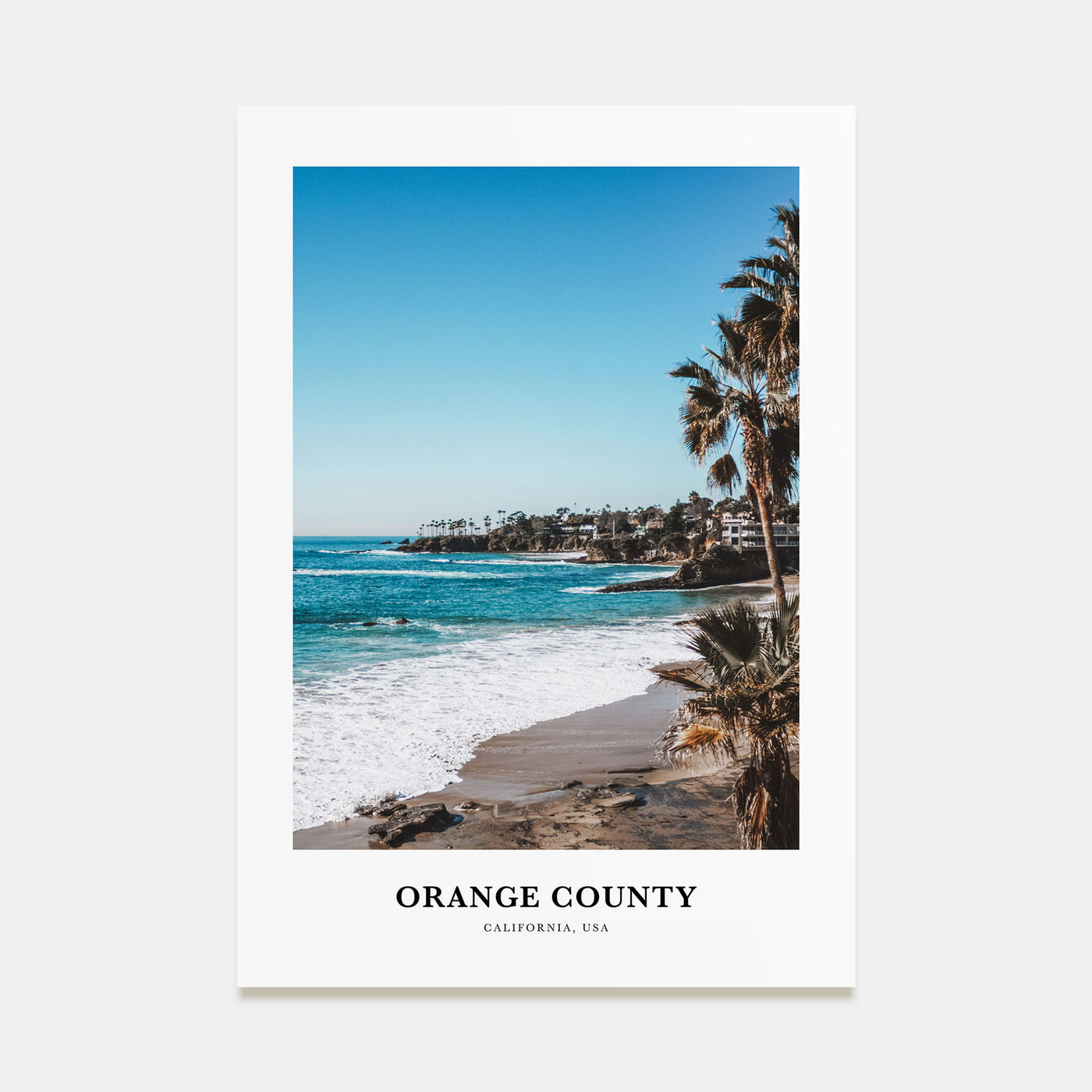 Orange County Portrait Color Poster
