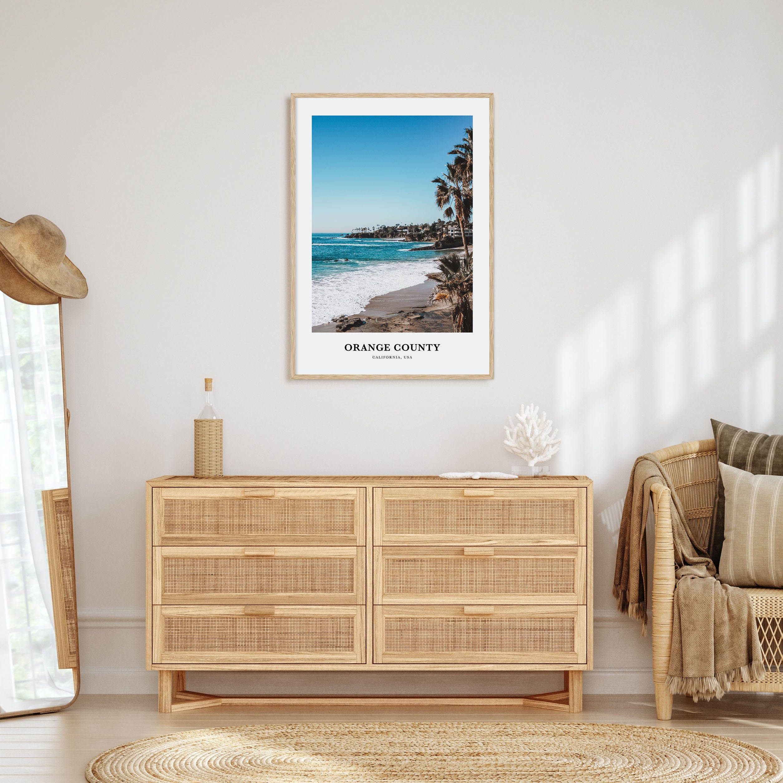 Orange County Portrait Color Poster