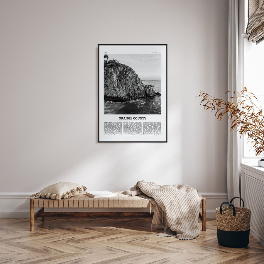 Orange County Travel B&W No 2 Poster