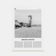 Orange County Travel B&W No 4 Poster