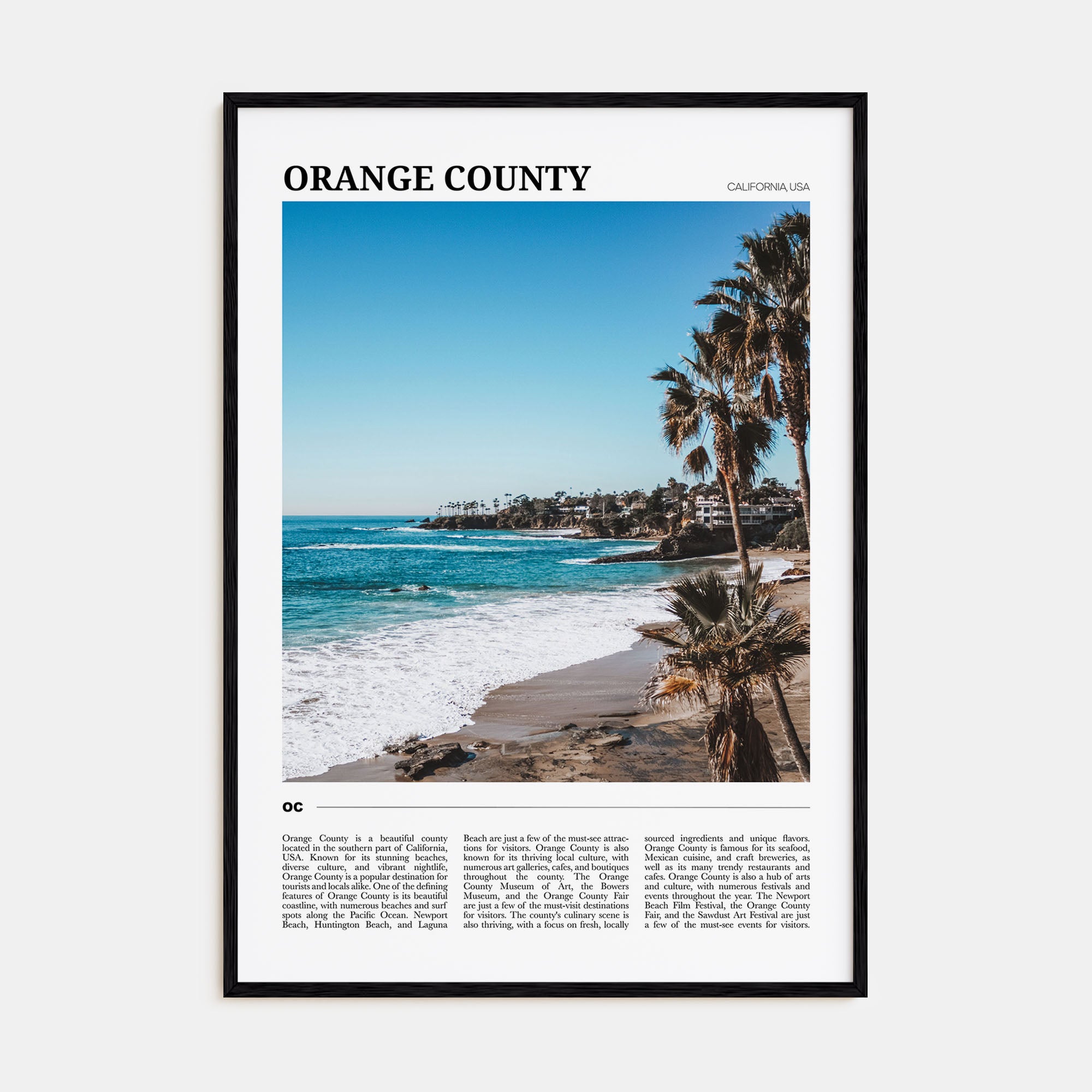 Orange County Travel Color Poster