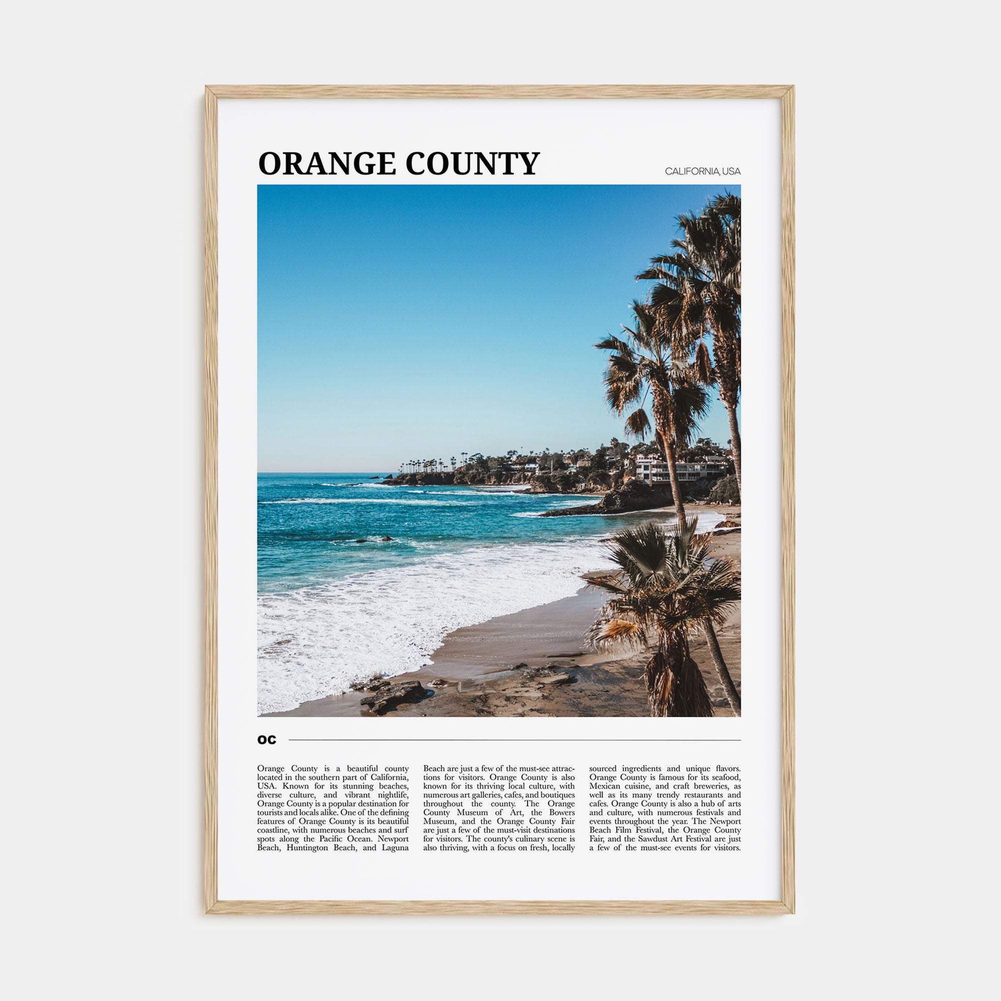 Orange County Travel Color Poster