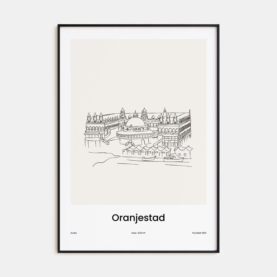 Oranjestad Drawn Poster