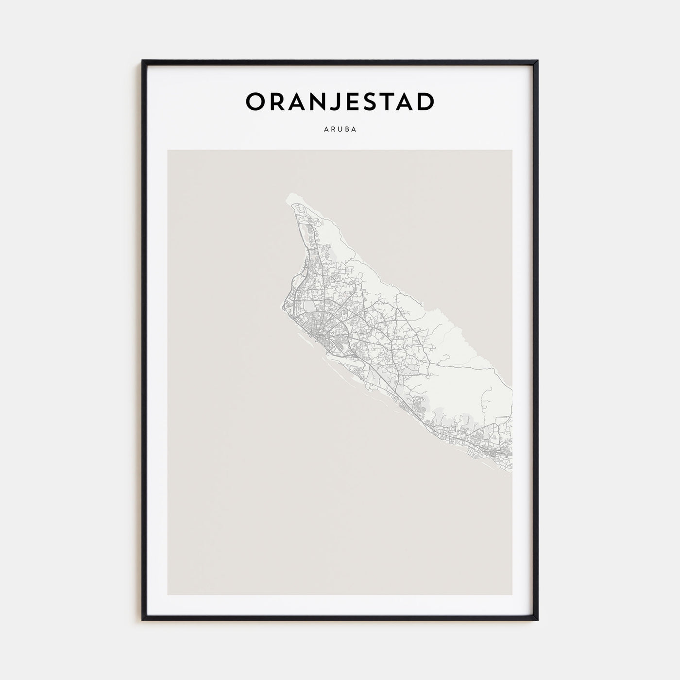 Oranjestad Map Portrait Poster