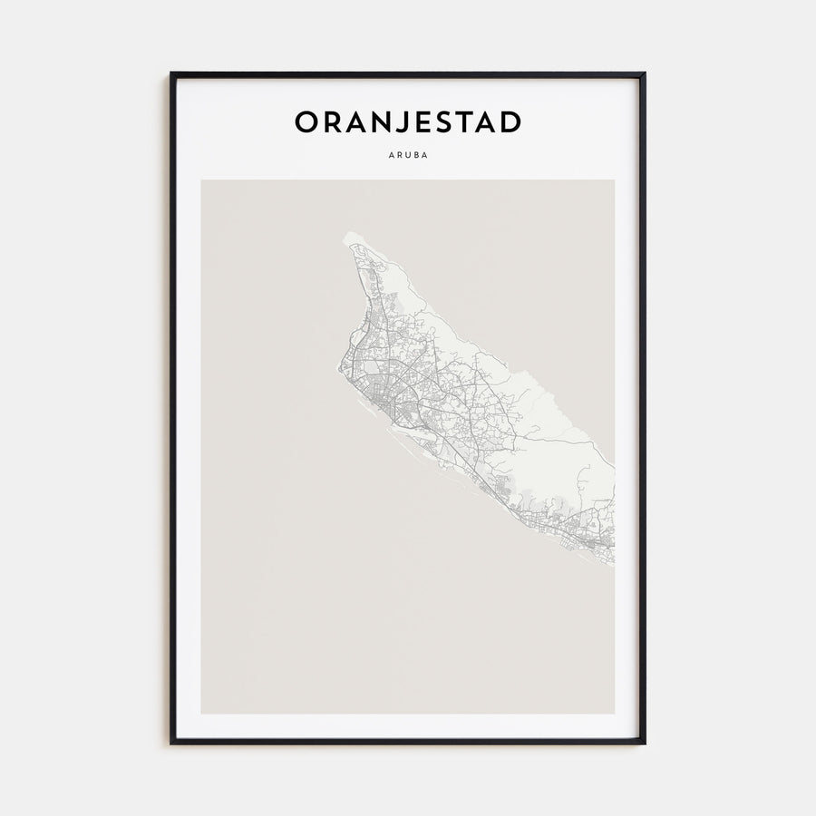 Oranjestad Map Portrait Poster