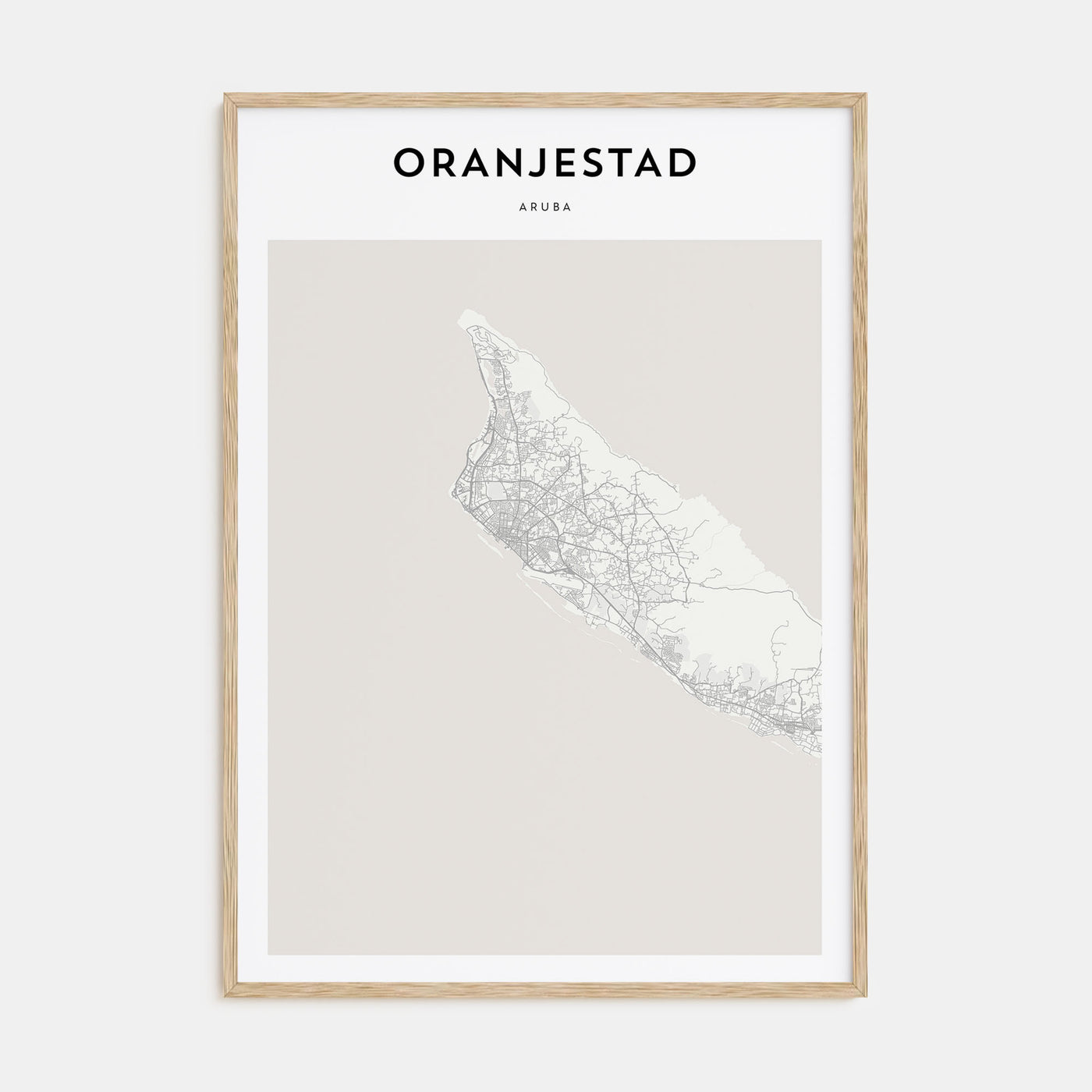 Oranjestad Map Portrait Poster