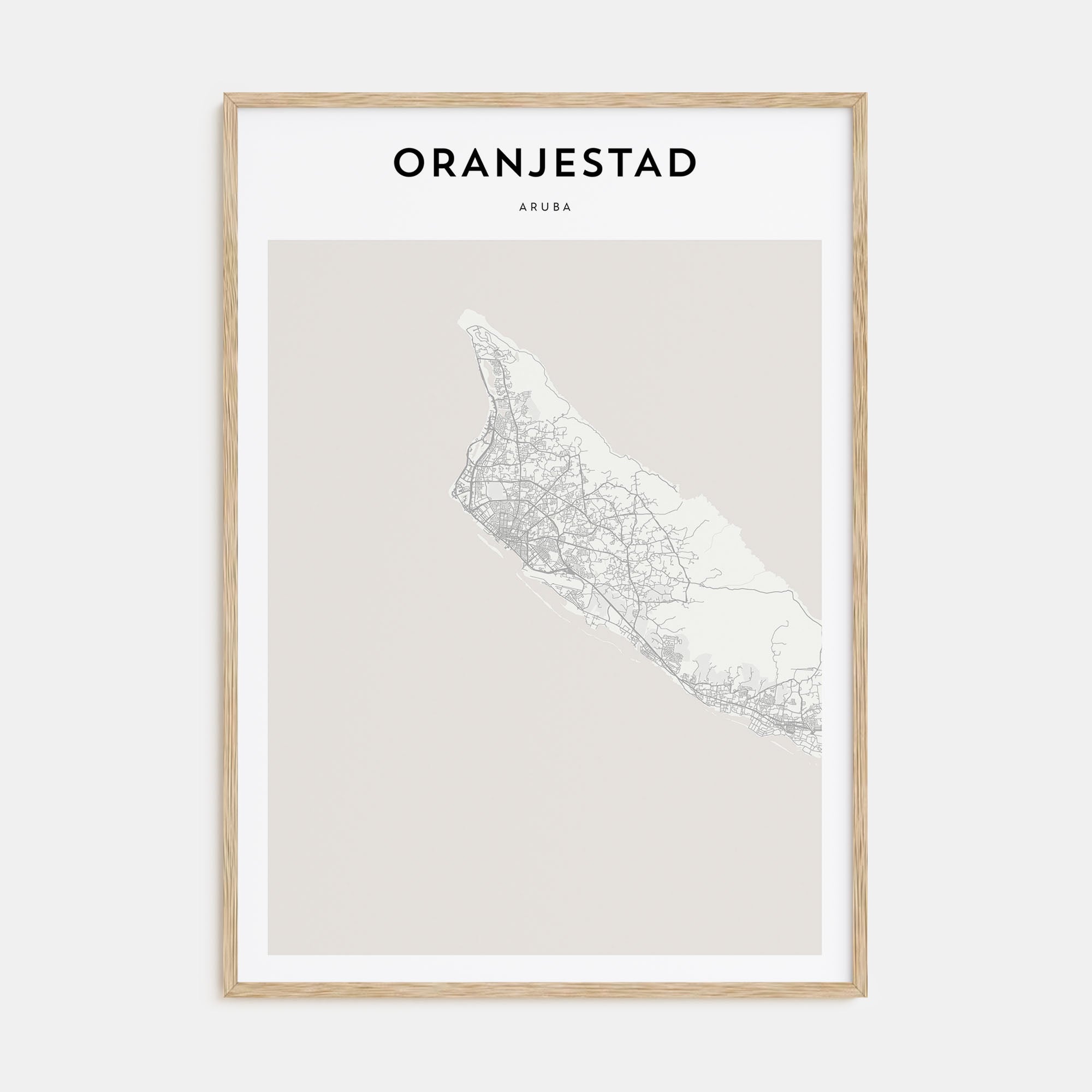 Oranjestad Map Portrait Poster