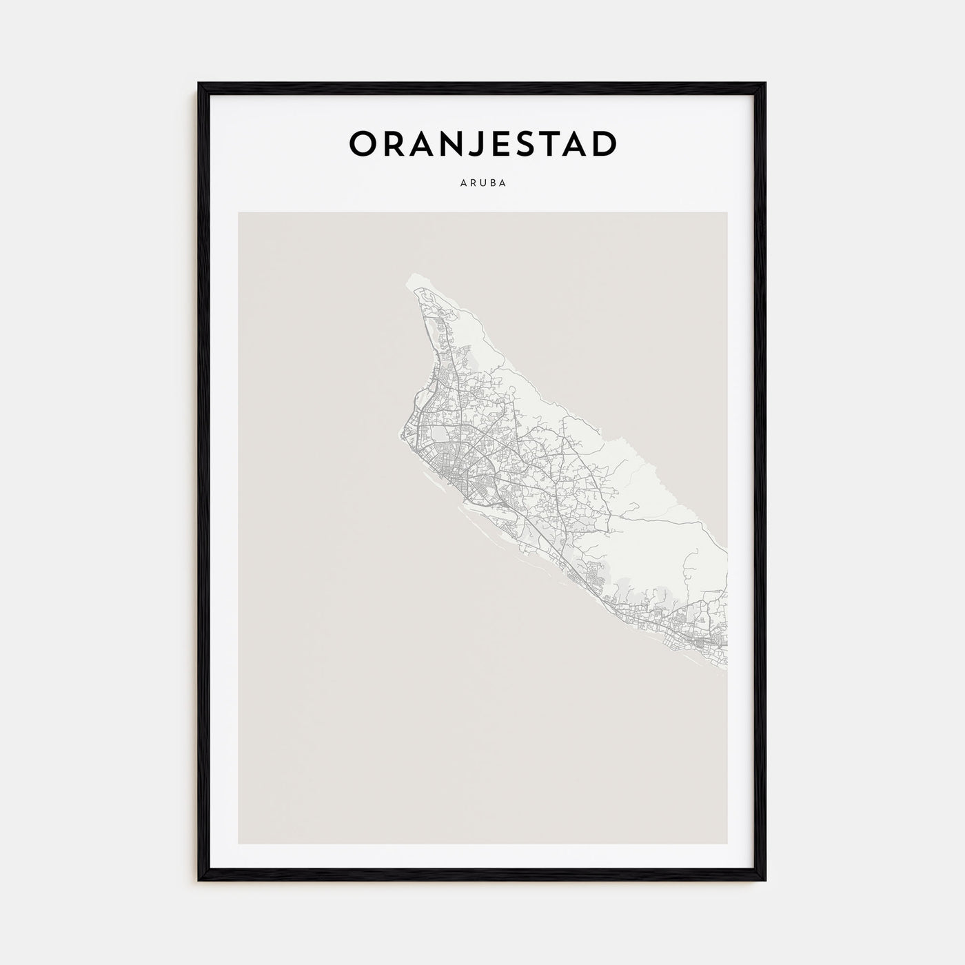 Oranjestad Map Portrait Poster