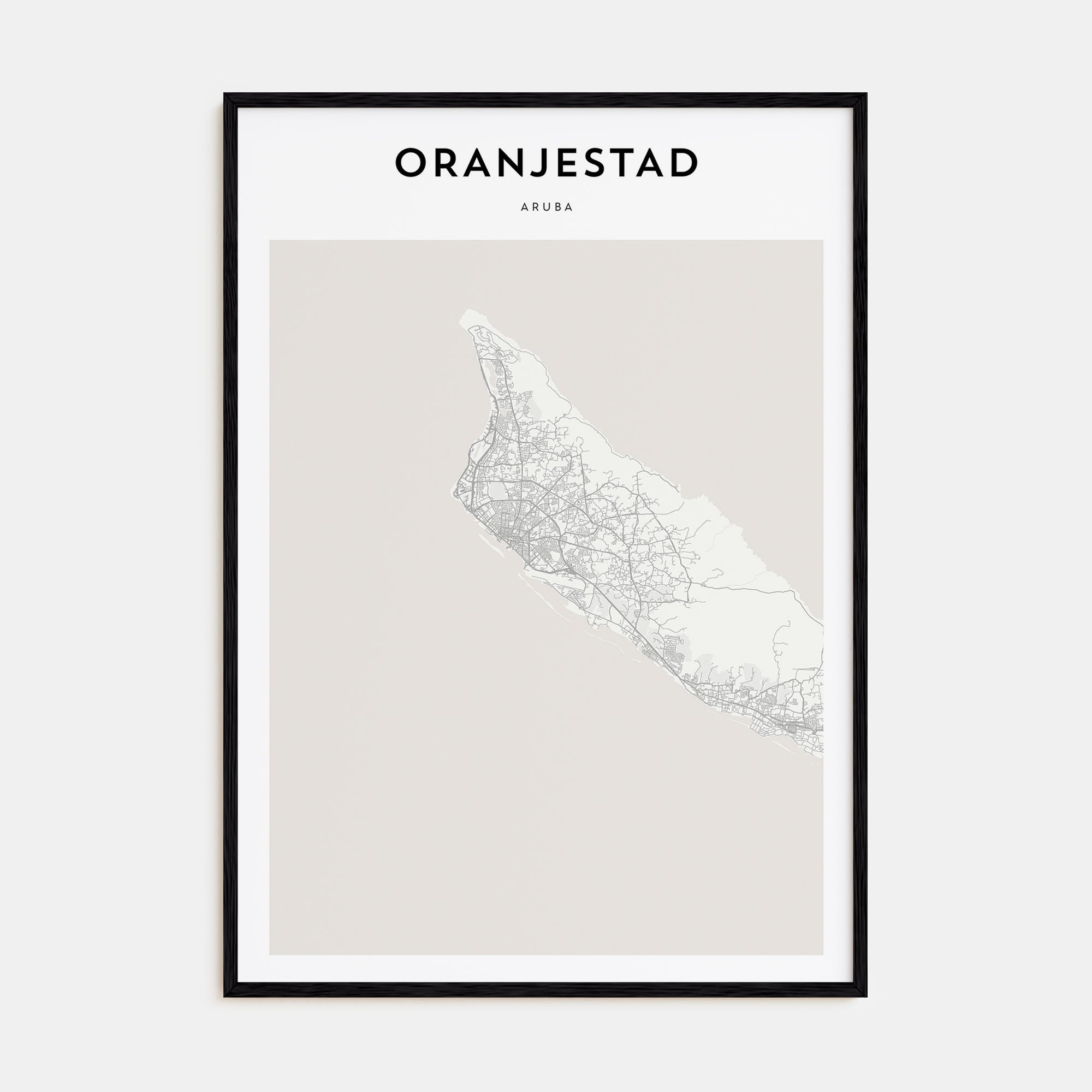 Oranjestad Map Portrait Poster