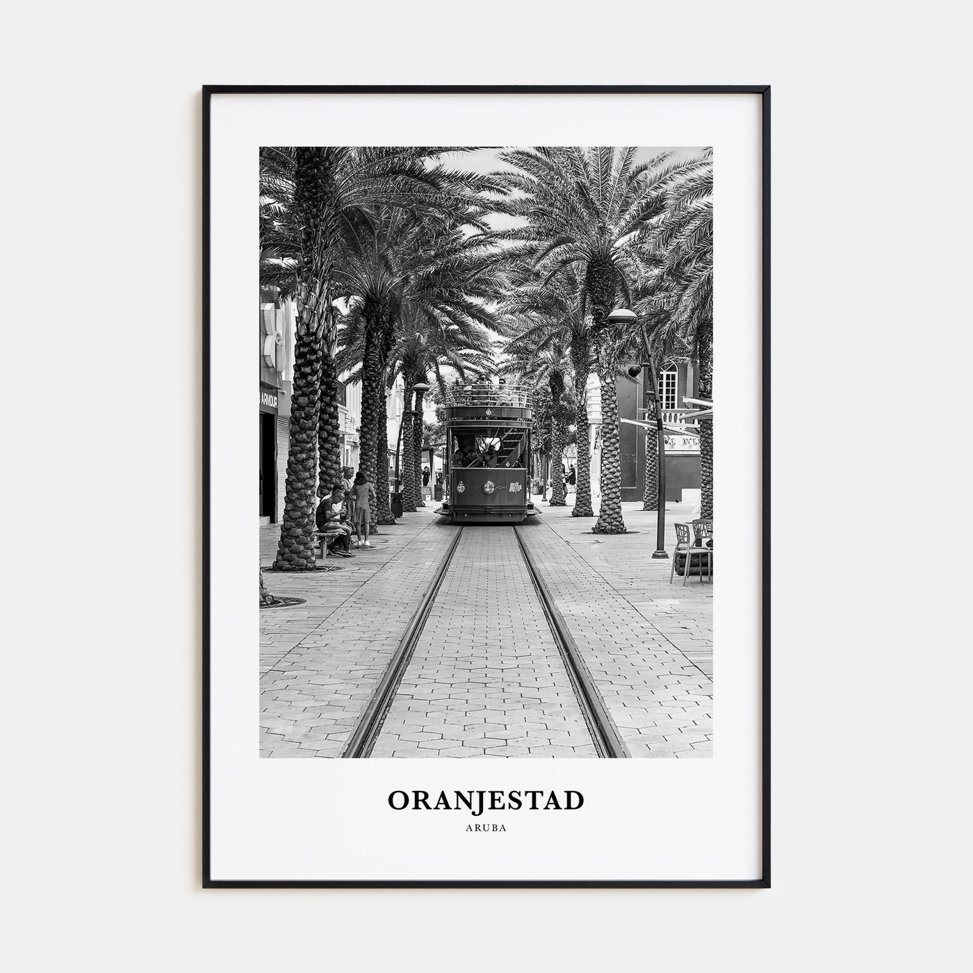 Oranjestad Portrait B&W Poster