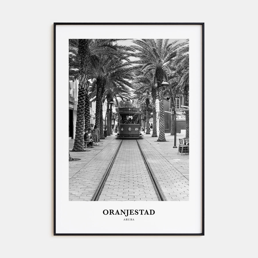 Oranjestad Portrait B&W Poster