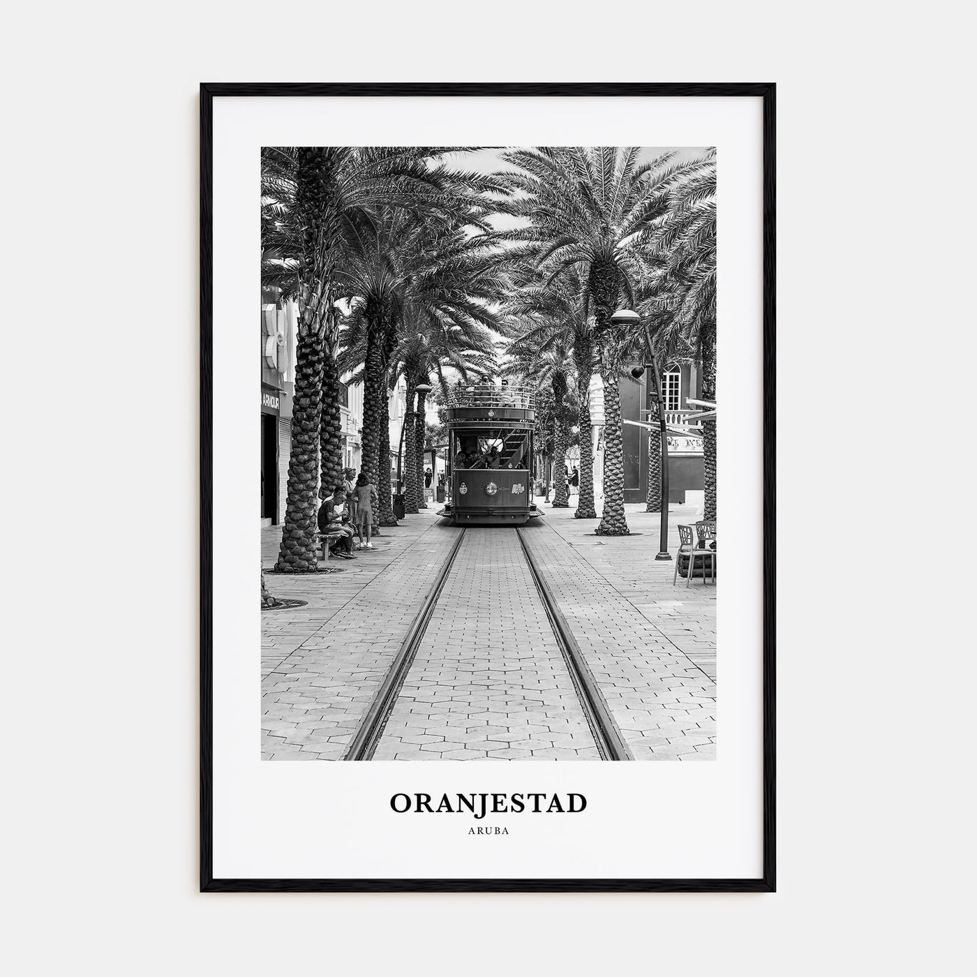 Oranjestad Portrait B&W Poster