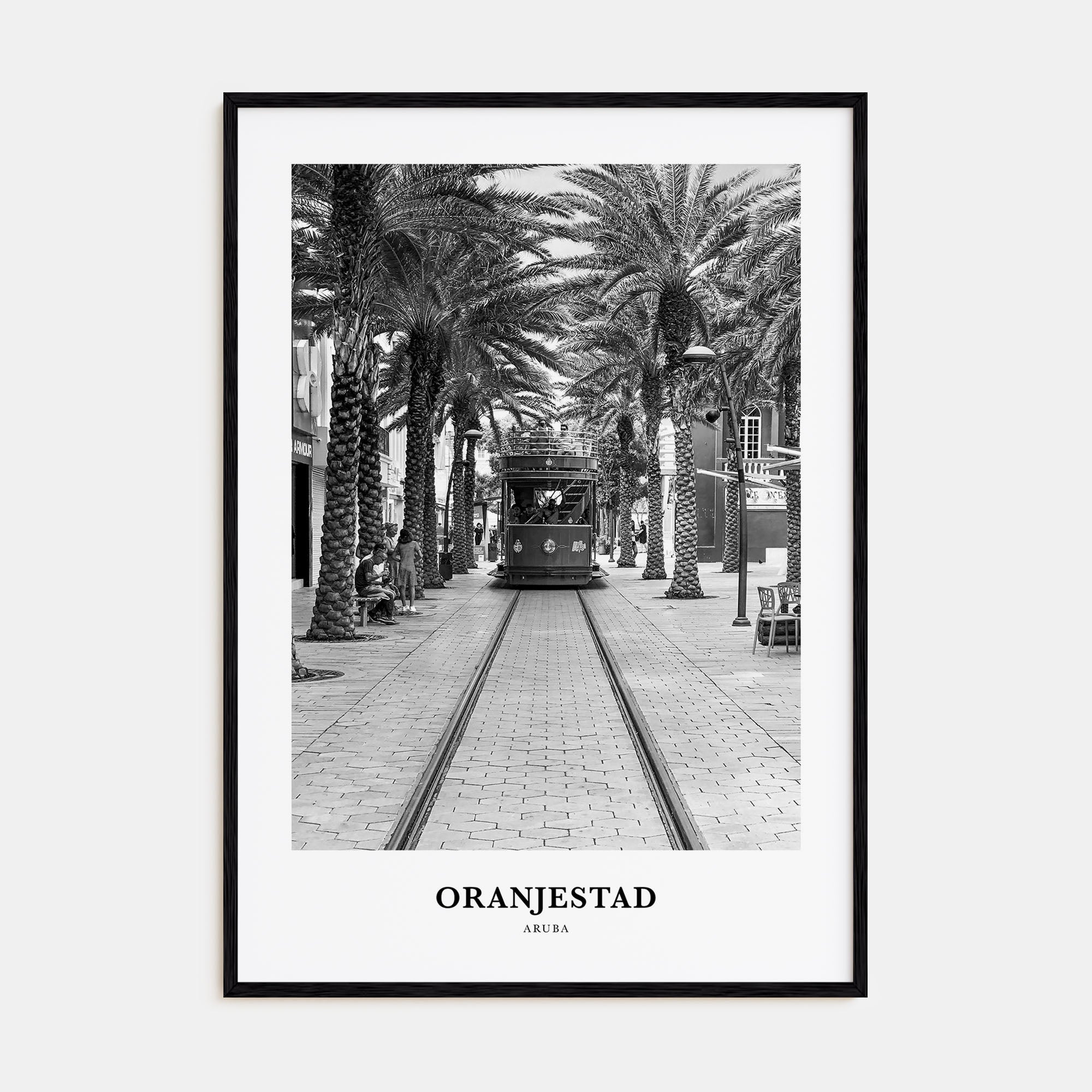 Oranjestad Portrait B&W Poster