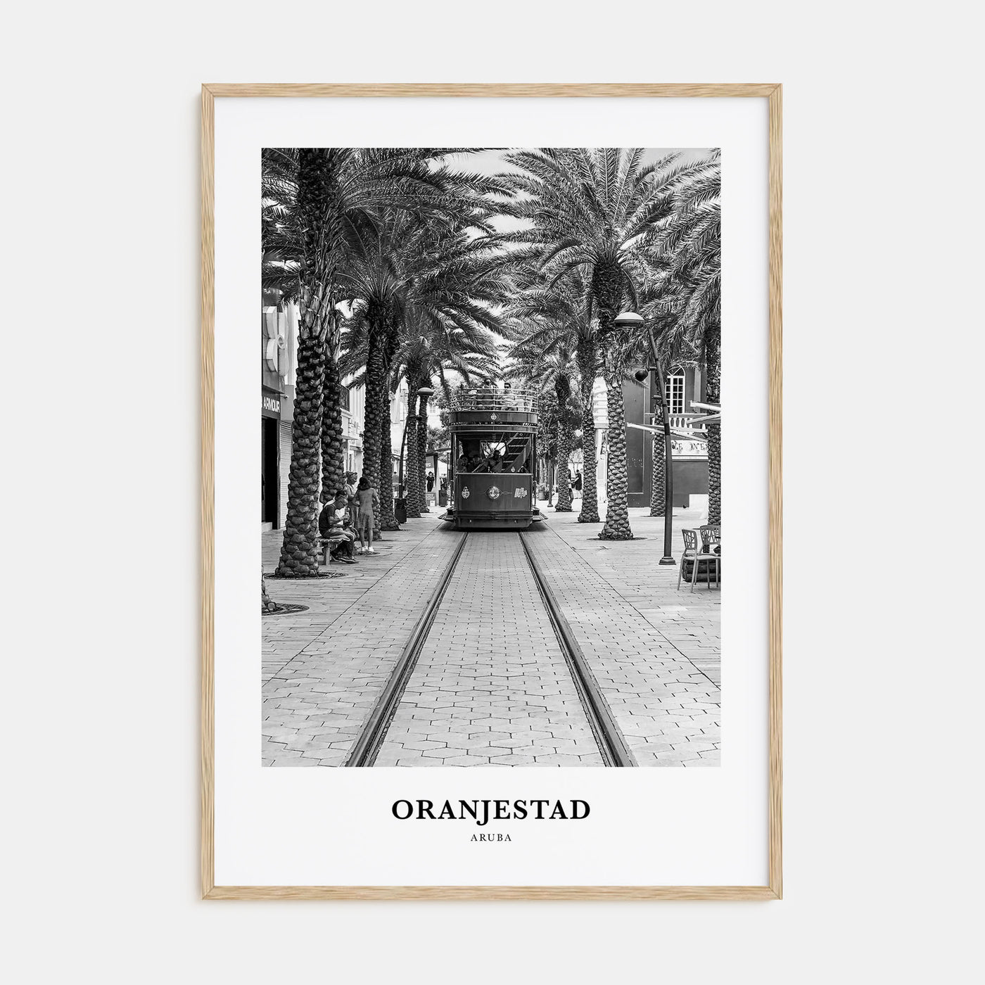 Oranjestad Portrait B&W Poster