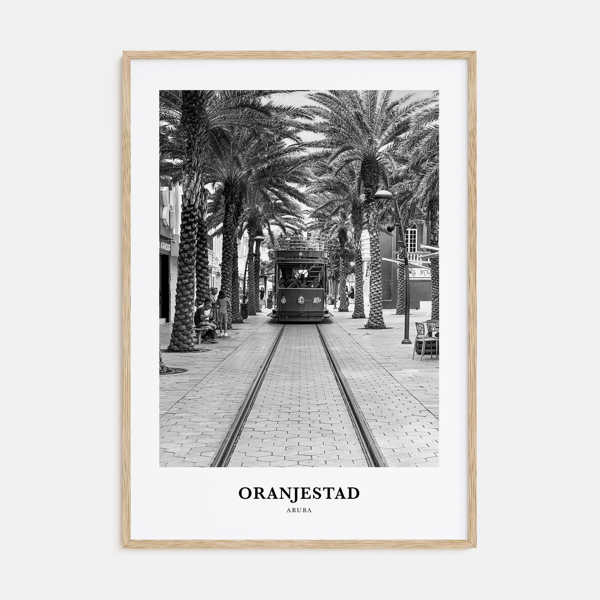 Oranjestad Portrait B&W Poster