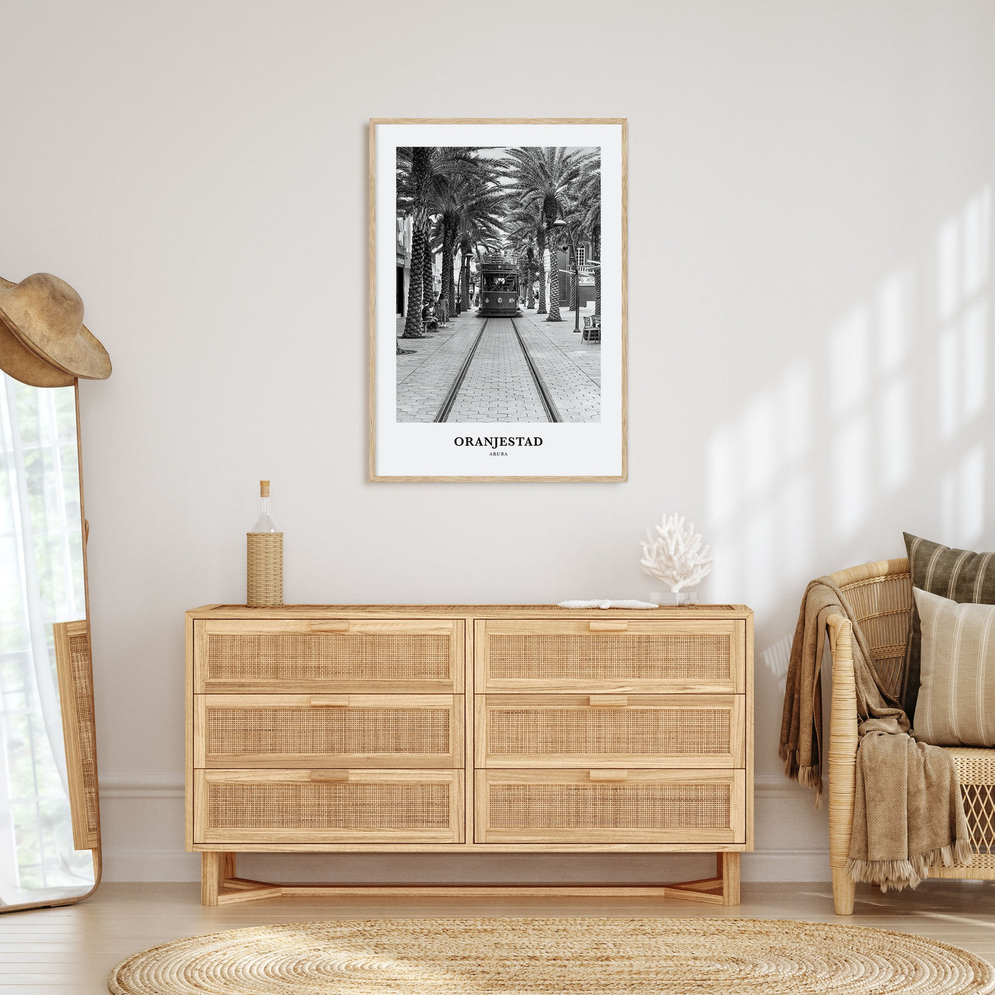 Oranjestad Portrait B&W Poster