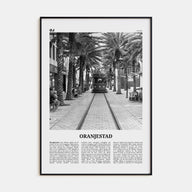 Oranjestad Travel B&W Poster