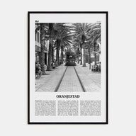 Oranjestad Travel B&W Poster
