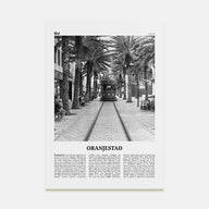 Oranjestad Travel B&W Poster