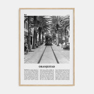 Oranjestad Travel B&W Poster