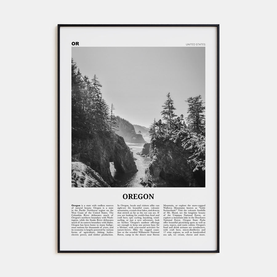 Oregon Travel B&W No 1 Poster