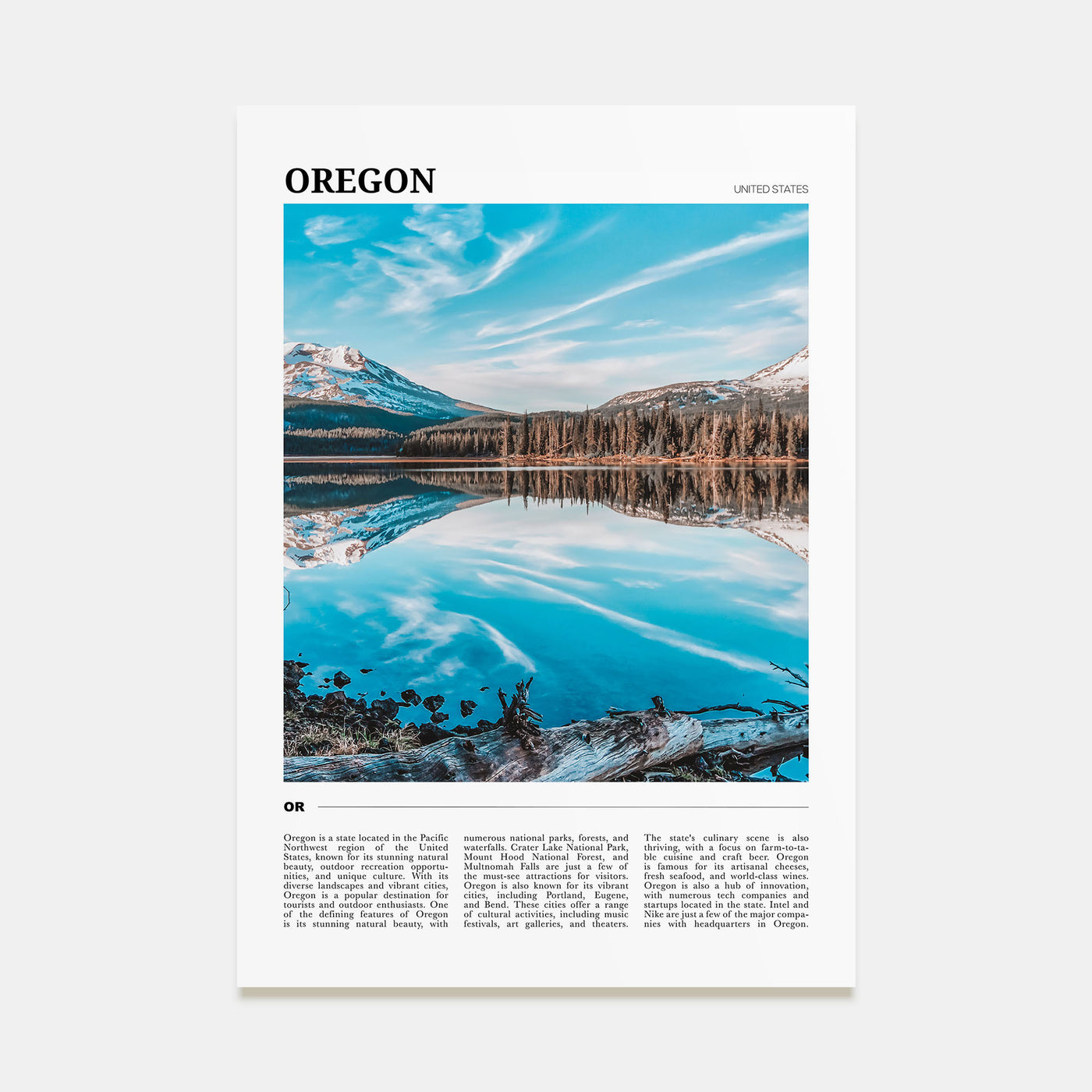 Oregon Travel Color No 2 Poster