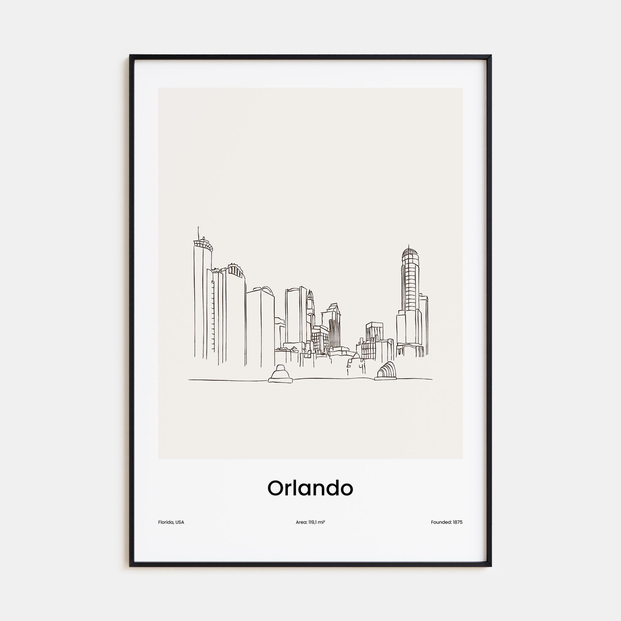 Orlando Drawn Poster