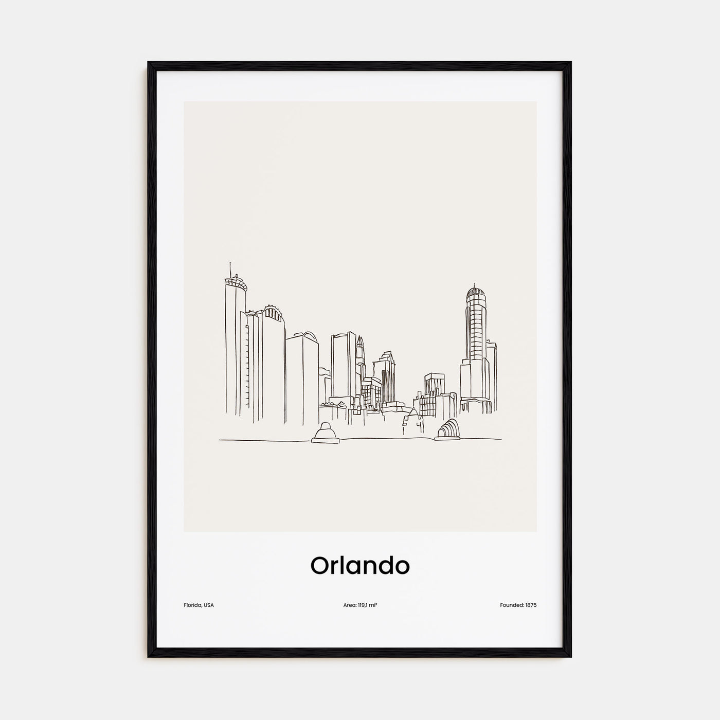 Orlando Drawn Poster