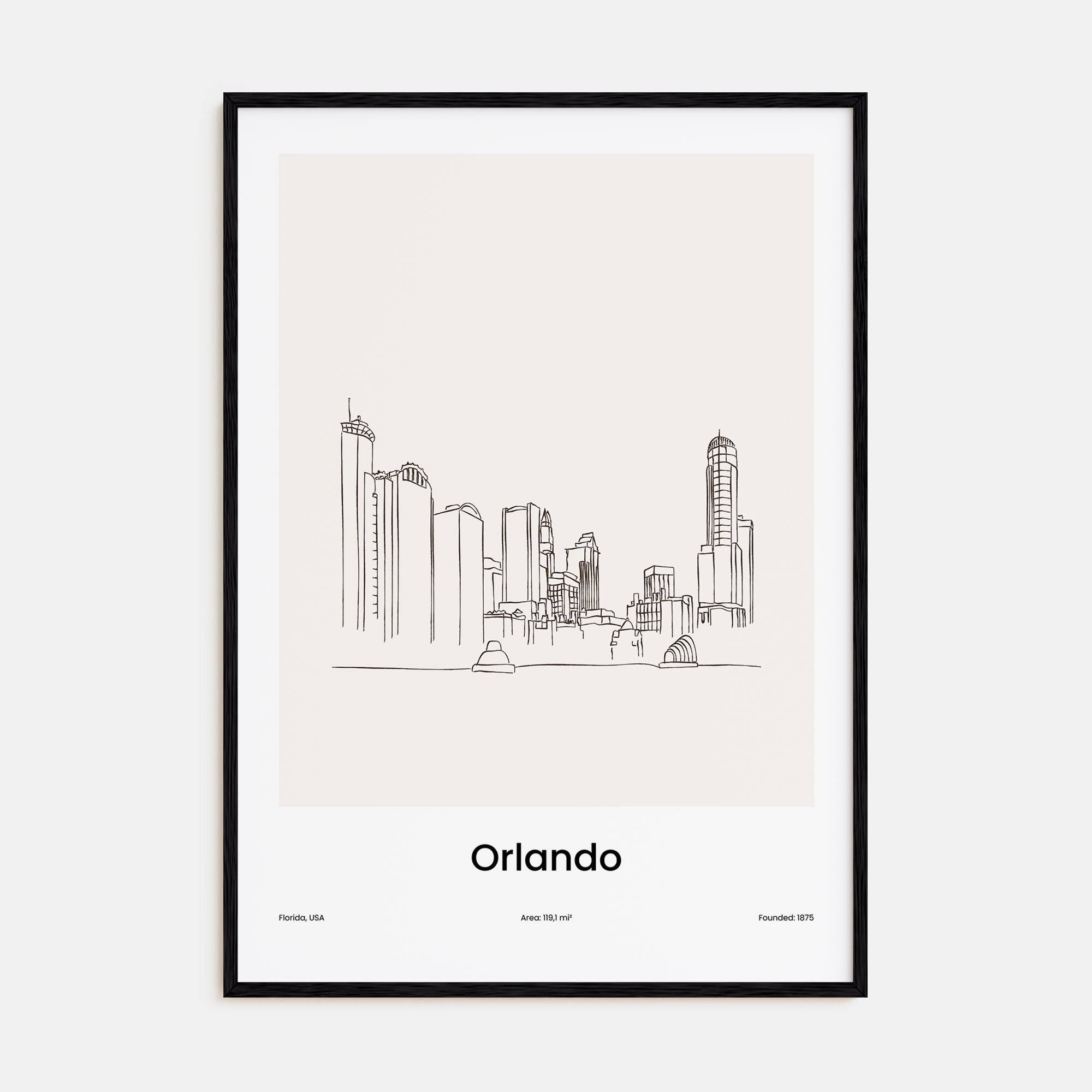 Orlando Drawn Poster