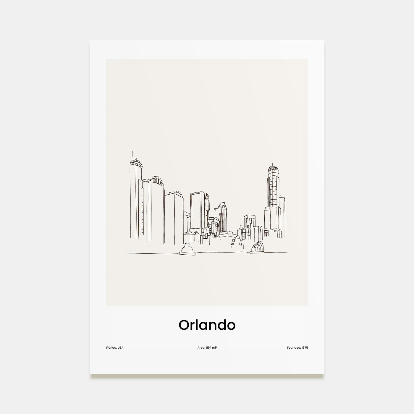 Orlando Drawn Poster