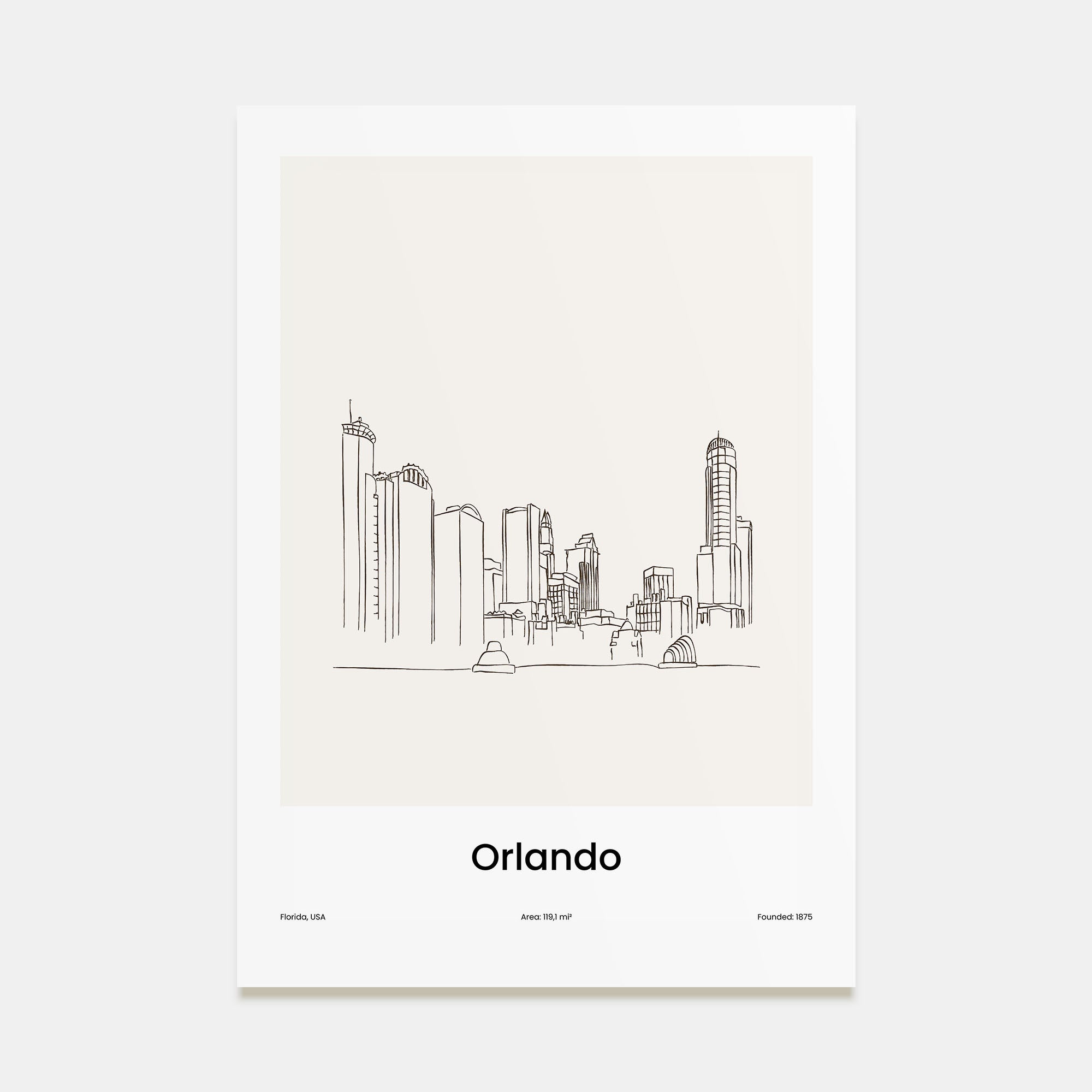 Orlando Drawn Poster