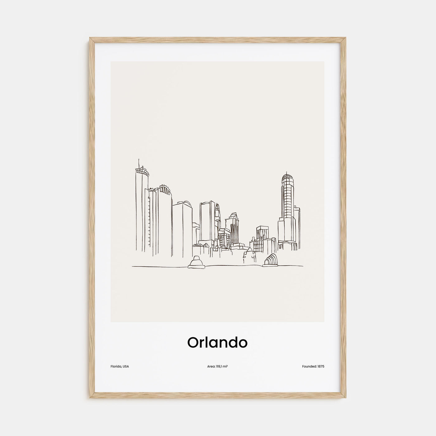 Orlando Drawn Poster