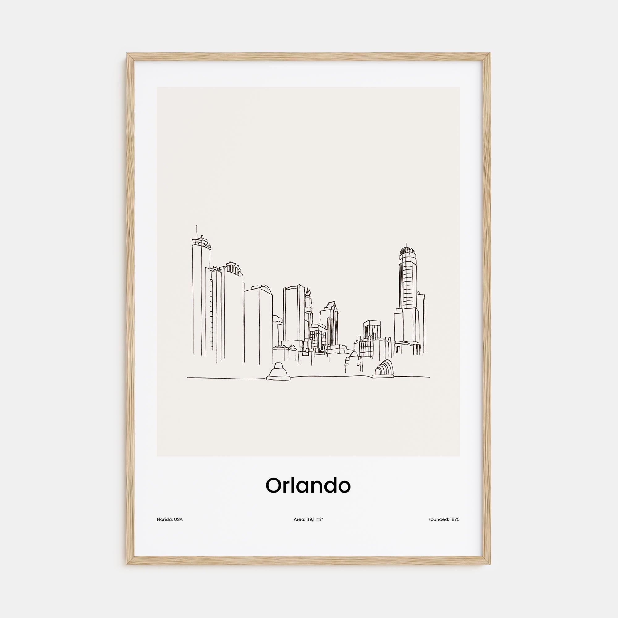 Orlando Drawn Poster