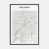 Orlando Map Portrait Poster