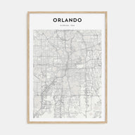 Orlando Map Portrait Poster