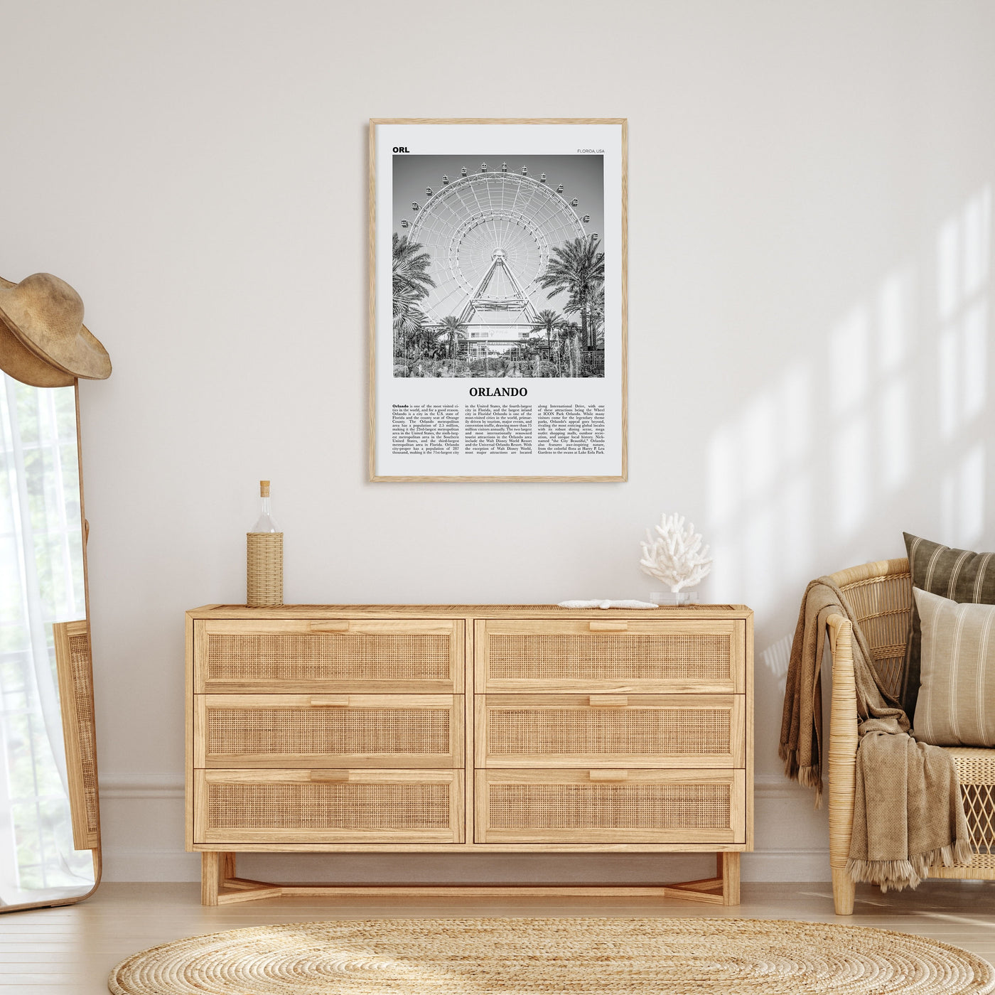 Orlando Travel B&W No 2 Poster