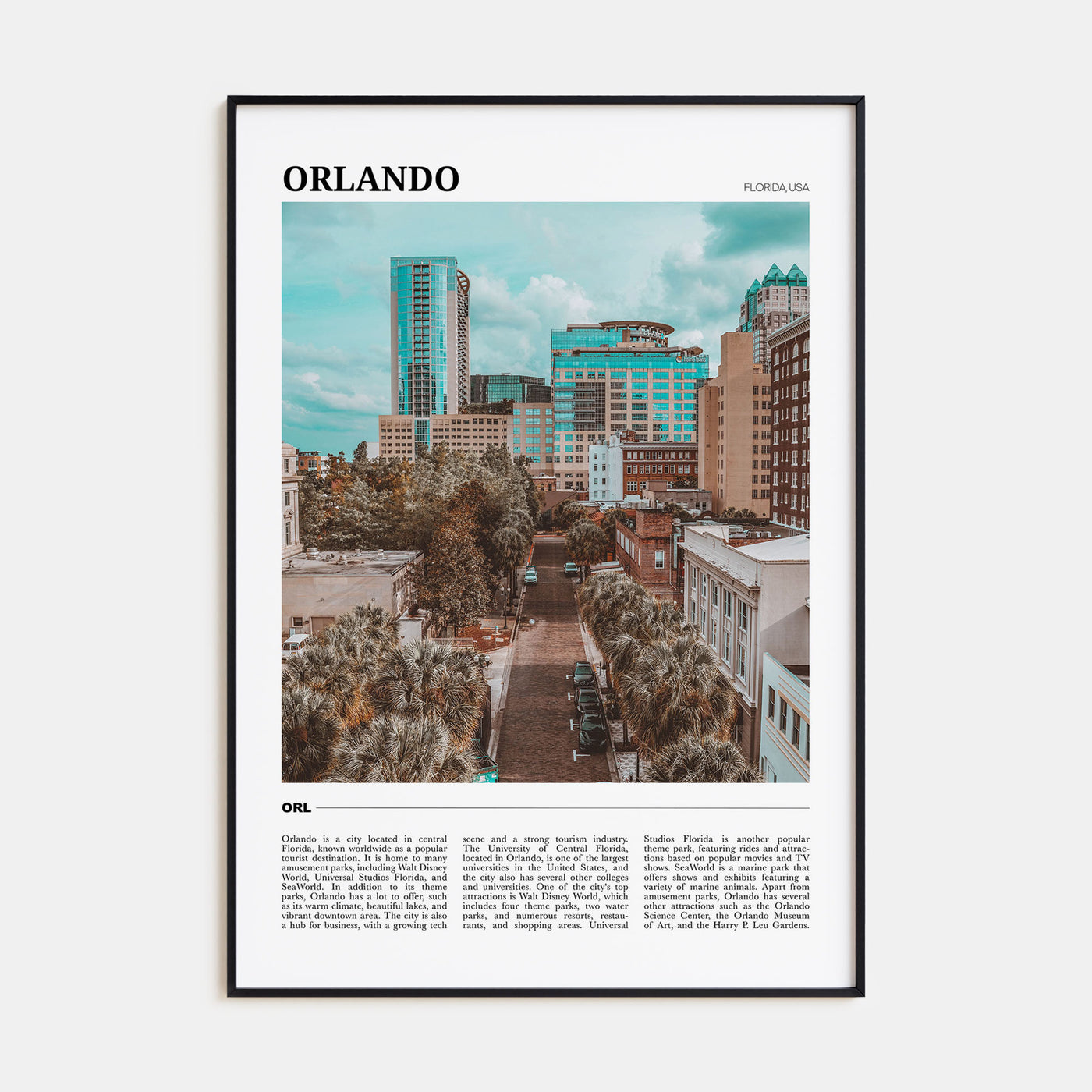 Orlando Travel Color No 1 Poster