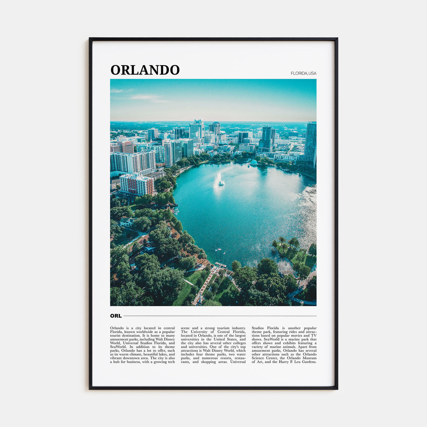 Orlando Travel Color No 2 Poster