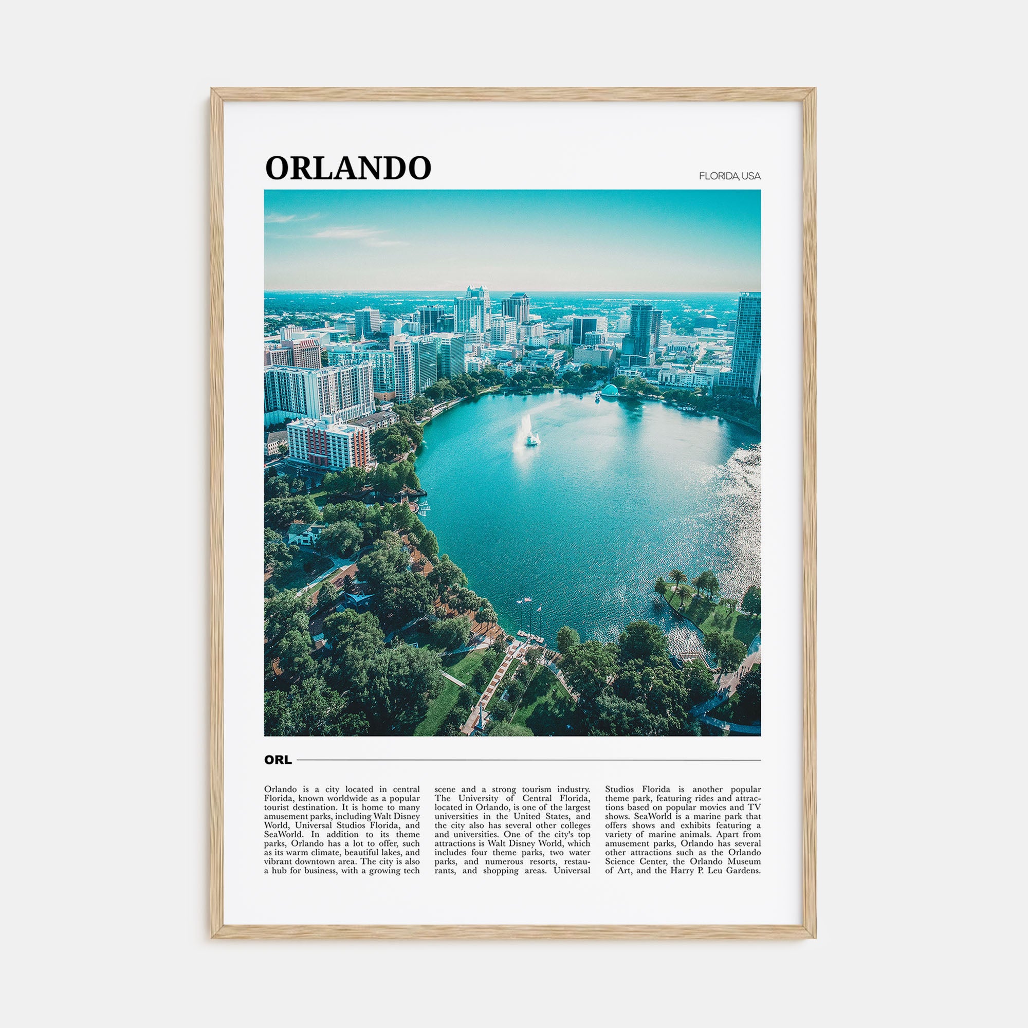 Orlando Travel Color No 2 Poster