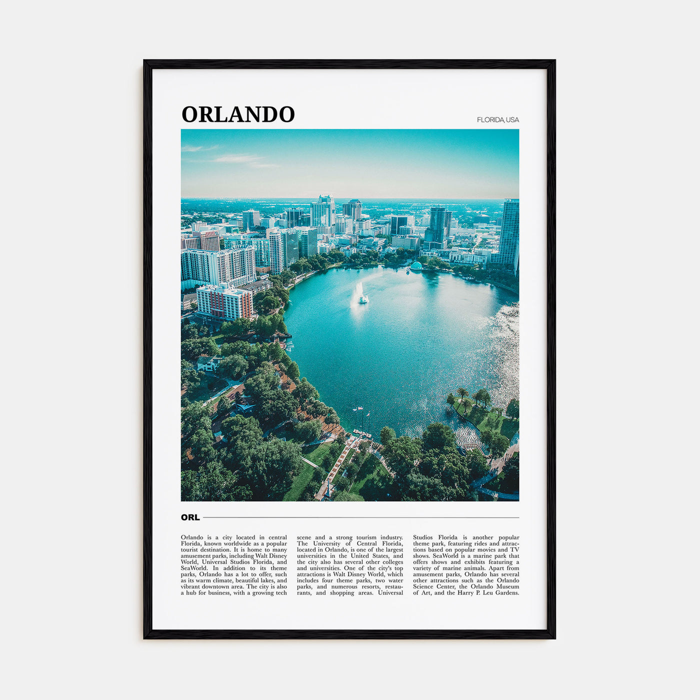 Orlando Travel Color No 2 Poster