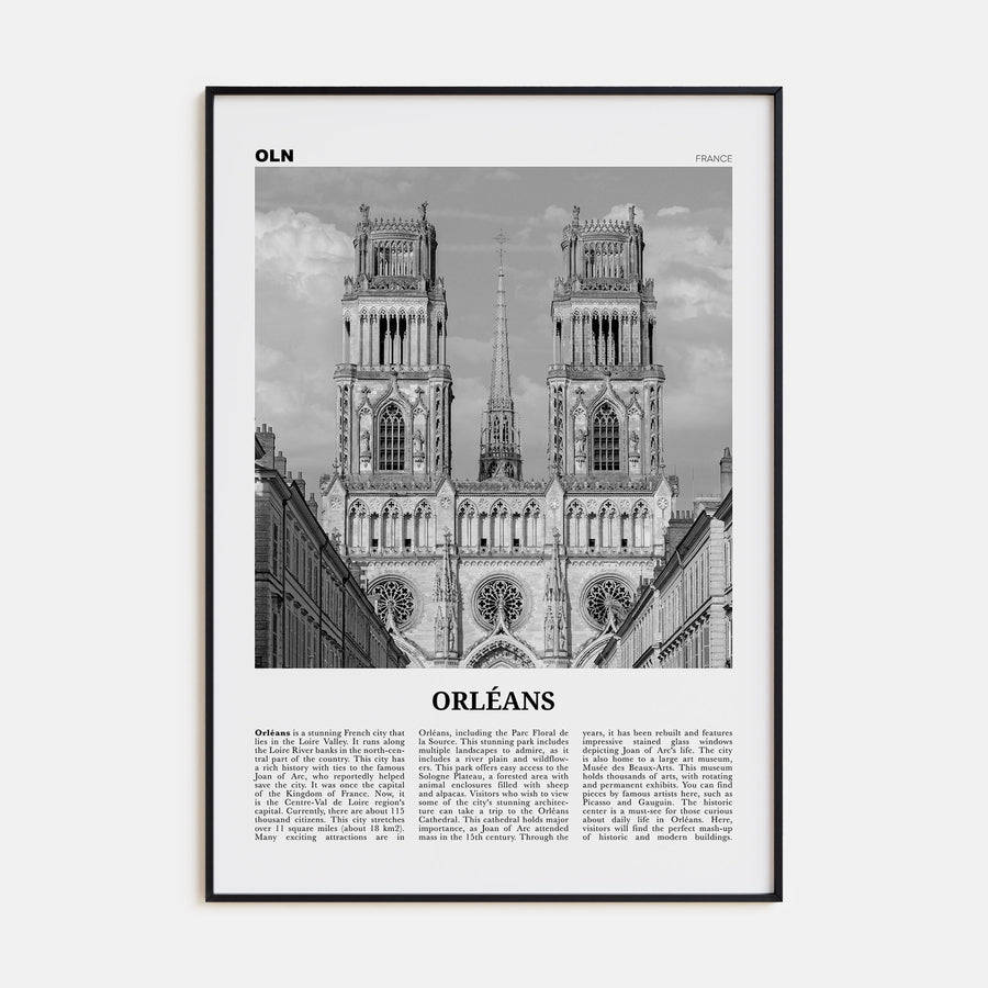 Orléans Travel B&W Poster