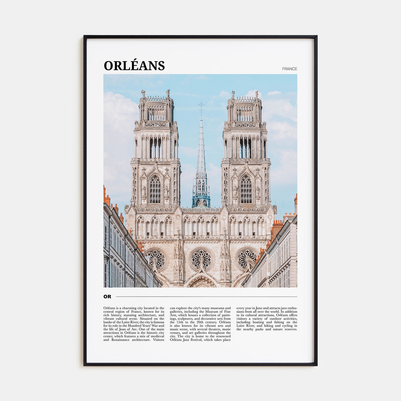 Orléans Travel Color Poster