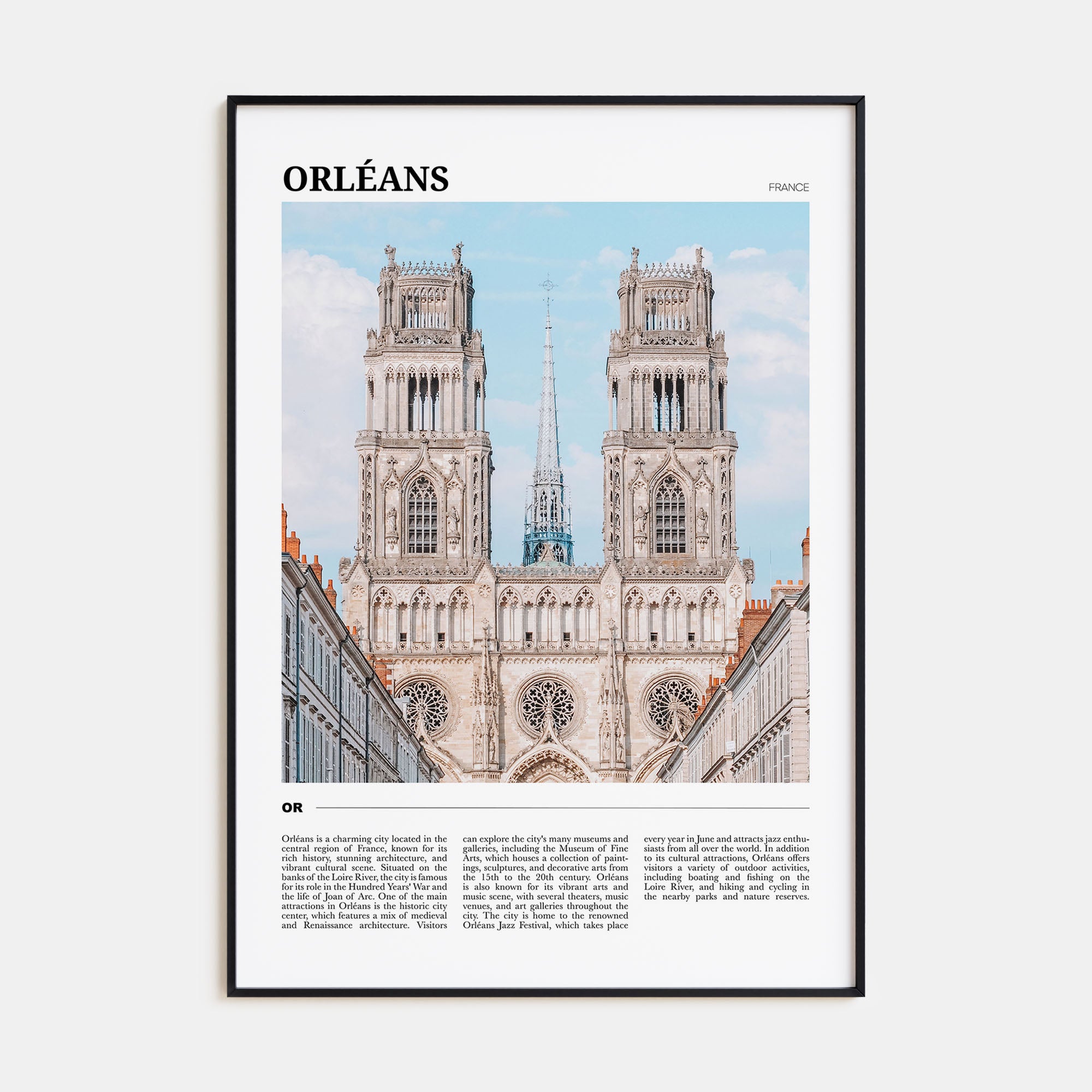 Orléans Travel Color Poster