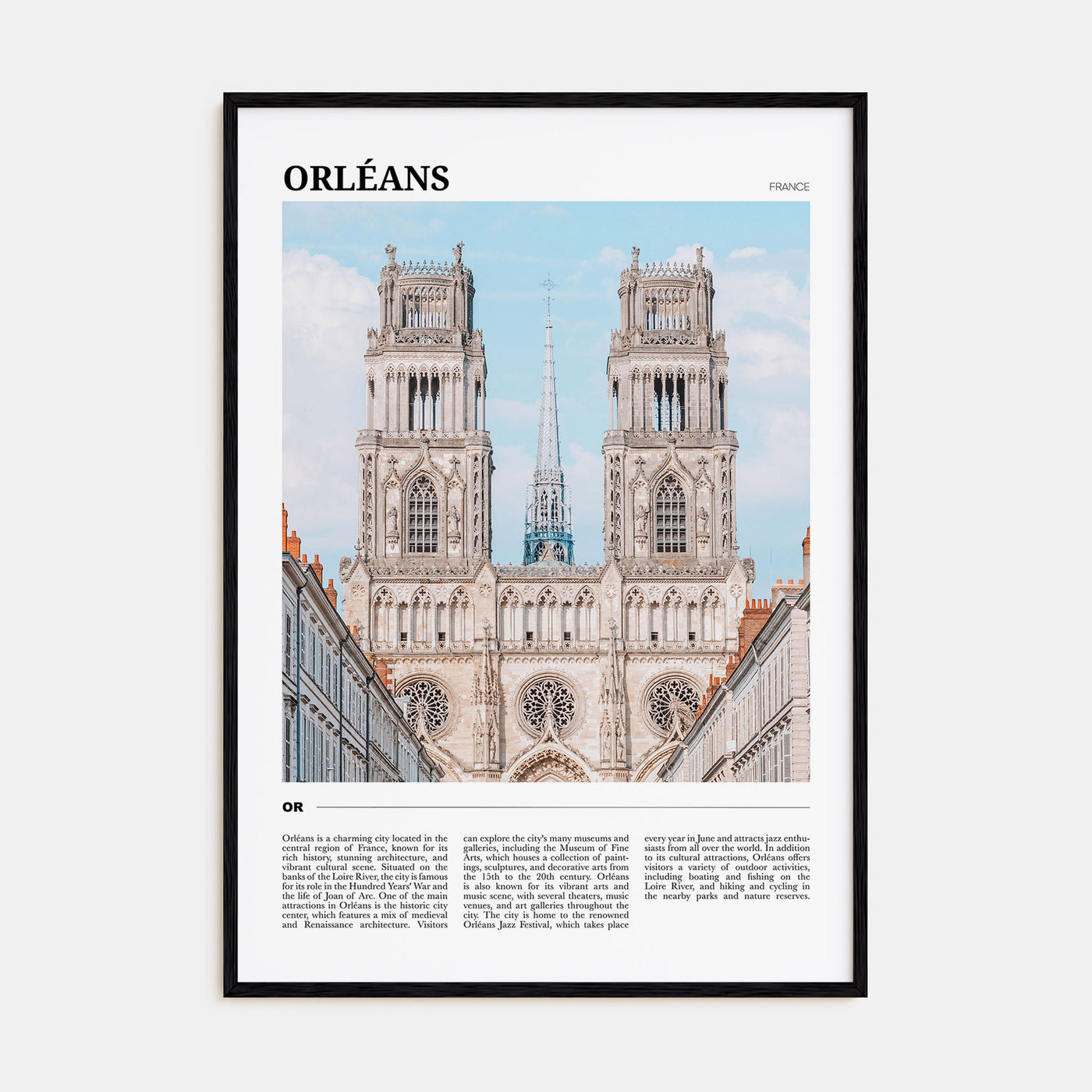 Orléans Travel Color Poster