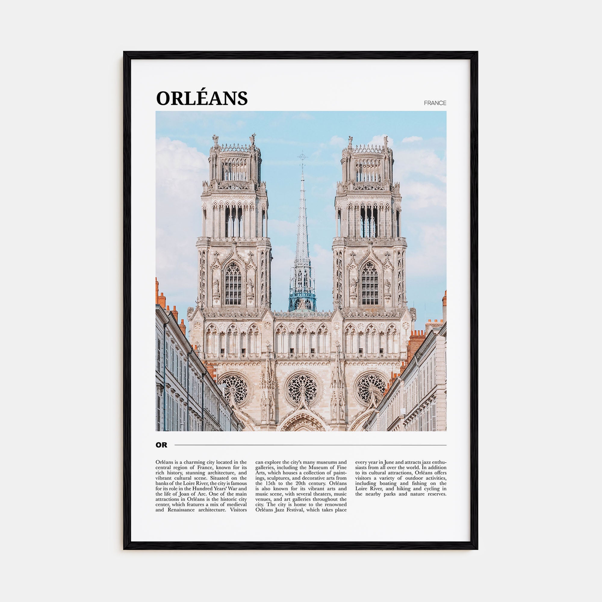 Orléans Travel Color Poster