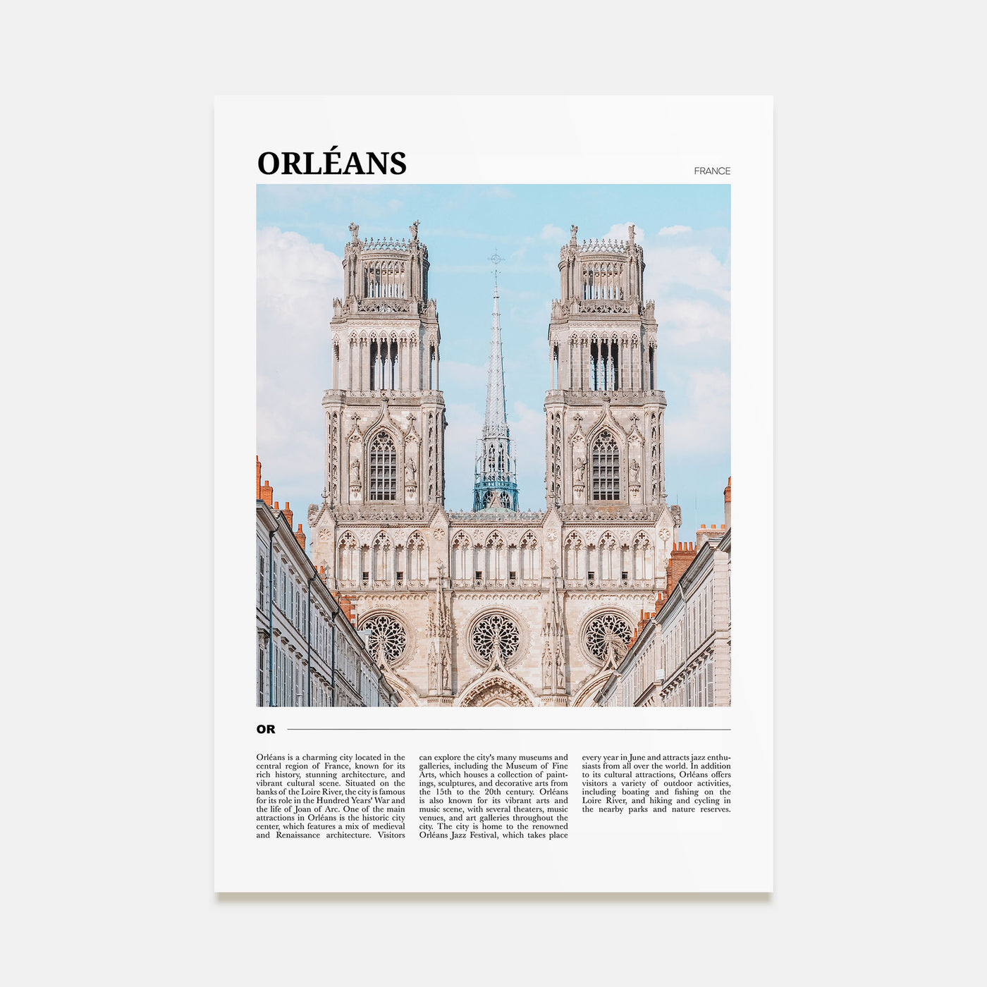 Orléans Travel Color Poster