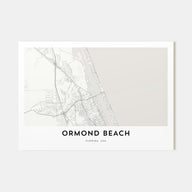 Ormond Beach Map Landscape Poster