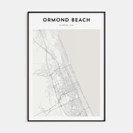 Ormond Beach Map Portrait Poster