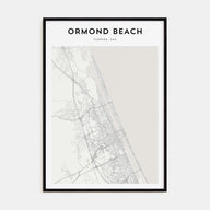 Ormond Beach Map Portrait Poster